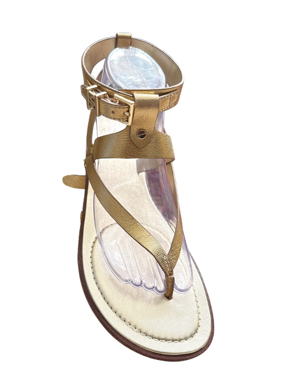 MICHAEL KORS PEARSON METALLIC SANDALS NWT